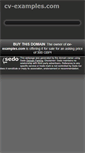 Mobile Screenshot of cv-examples.com
